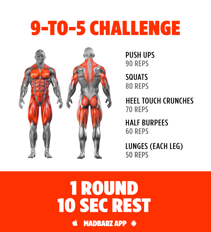 Extreme Full Body Grind 9 To 5 Workout Challenge