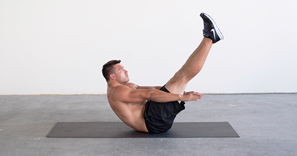 Get flatter abs with the V-sit exercise